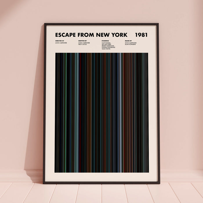 Escape From New York Movie Barcode Poster