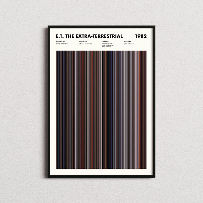 ET The Extra Terrestrial Movie Barcode Poster