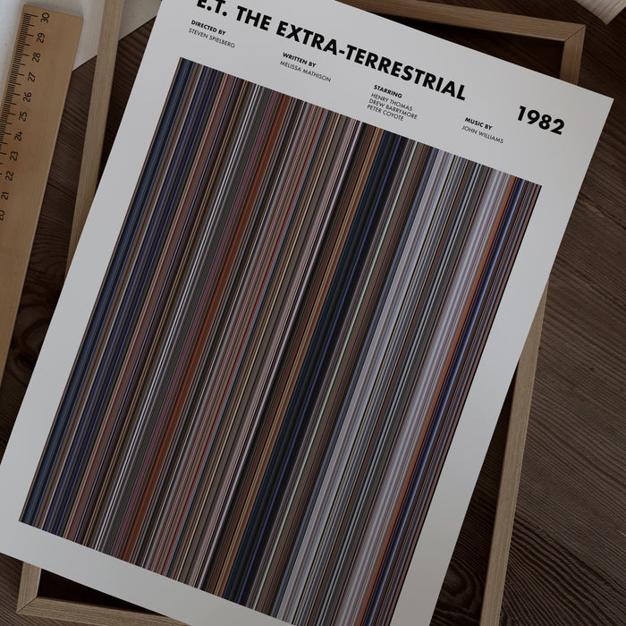 ET The Extra Terrestrial Movie Barcode Poster