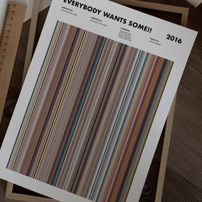 Everybody Wants Some Movie Barcode Poster