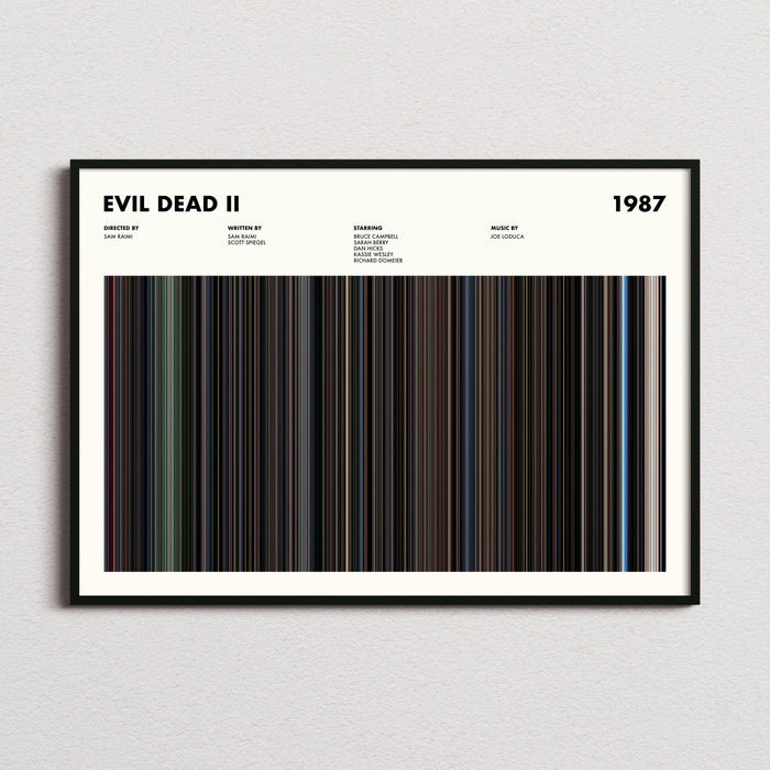 Evil Dead II Movie Barcode Poster