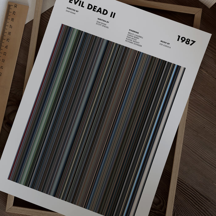 Evil Dead II Movie Barcode Poster