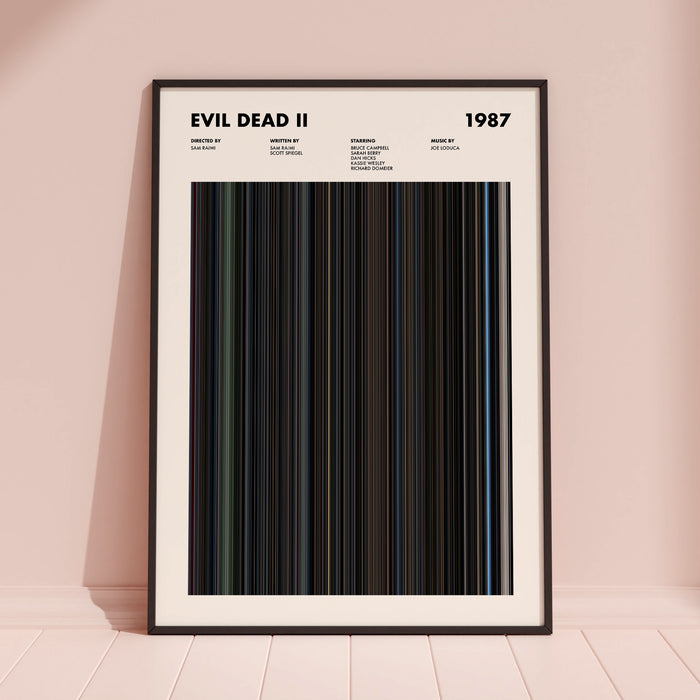 Evil Dead II Movie Barcode Poster