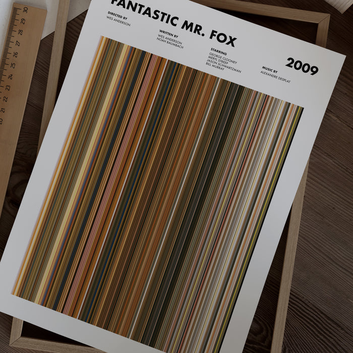 Fantastic Mr Fox Movie Barcode Poster