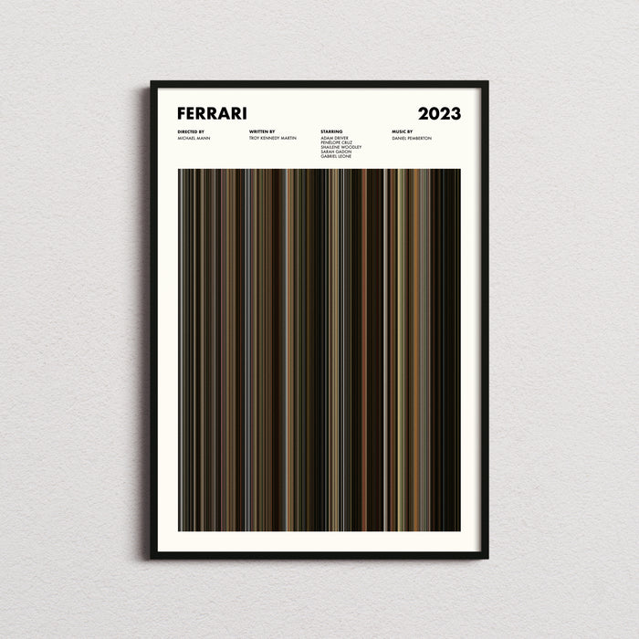 Ferrari Movie Barcode Poster