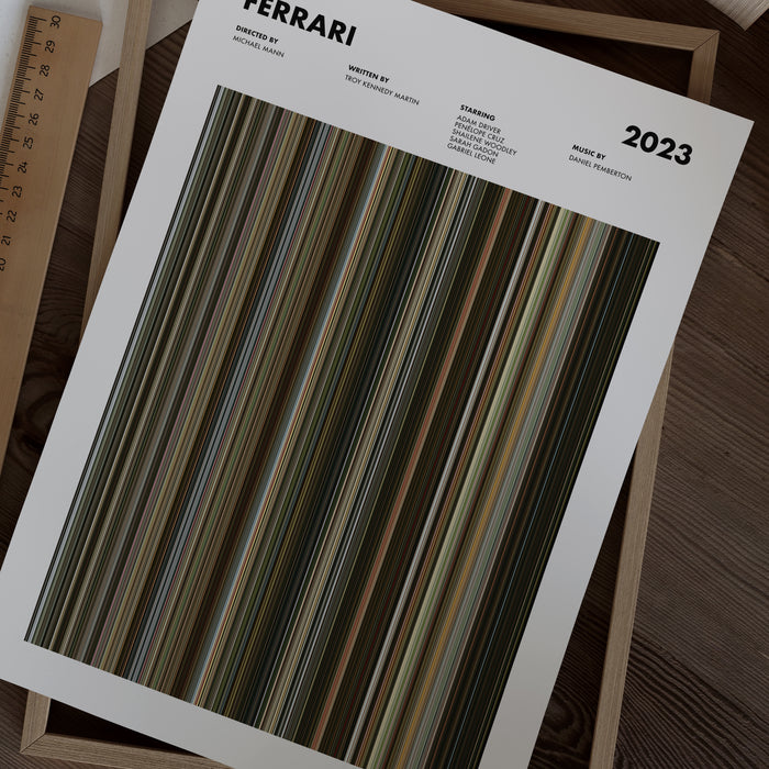 Ferrari Movie Barcode Poster