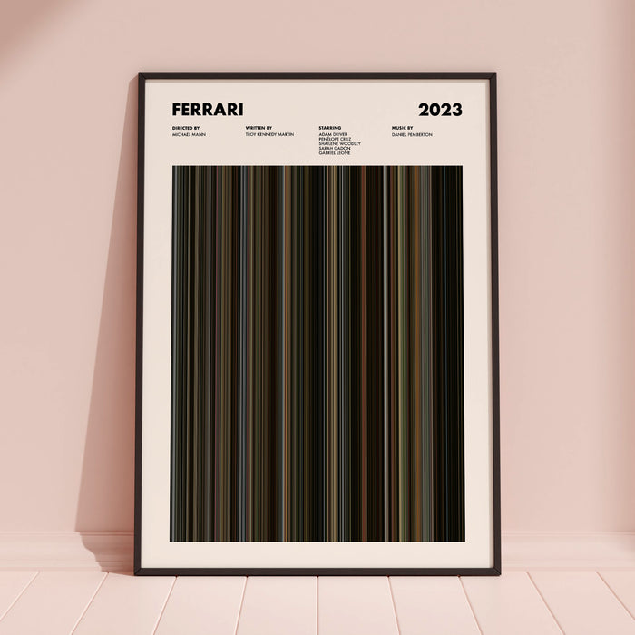 Ferrari Movie Barcode Poster