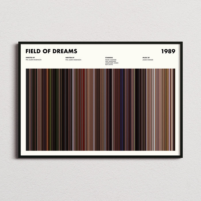 Field Of Dreams Movie Barcode Poster