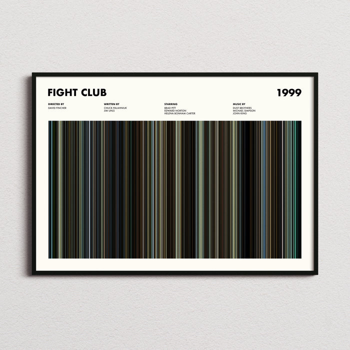 Fight Club Movie Barcode Poster