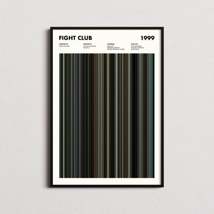 Fight Club Movie Barcode Poster