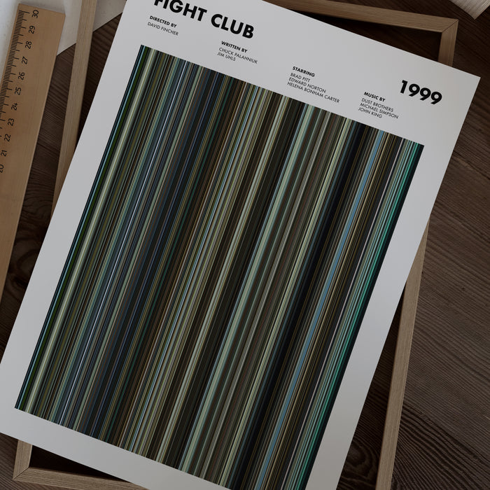 Fight Club Movie Barcode Poster