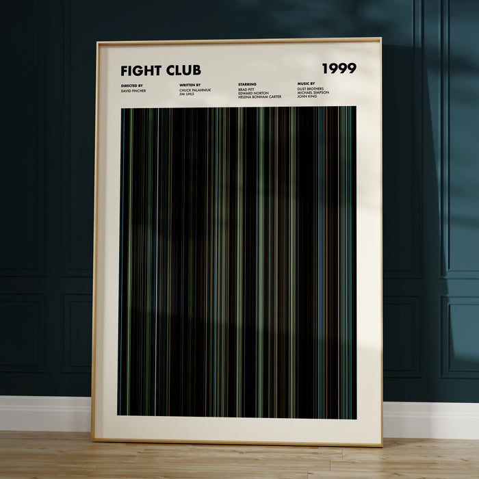 Fight Club Movie Barcode Poster