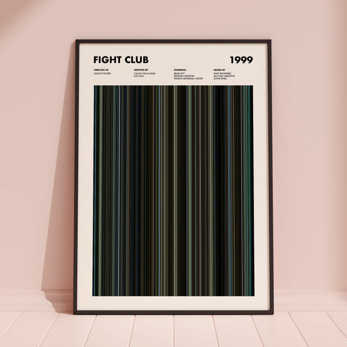 Fight Club Movie Barcode Poster