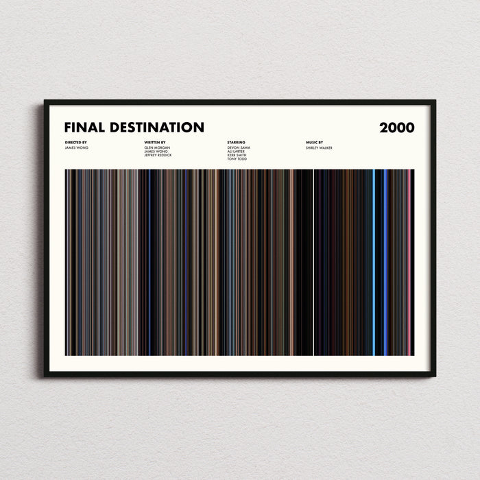 Final Destination Movie Barcode Poster