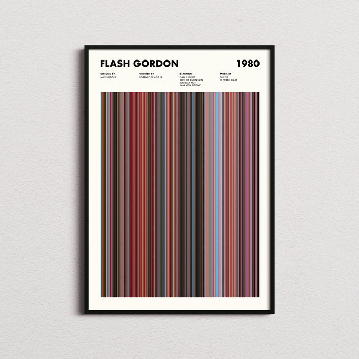 Flash Gordon Movie Barcode Poster