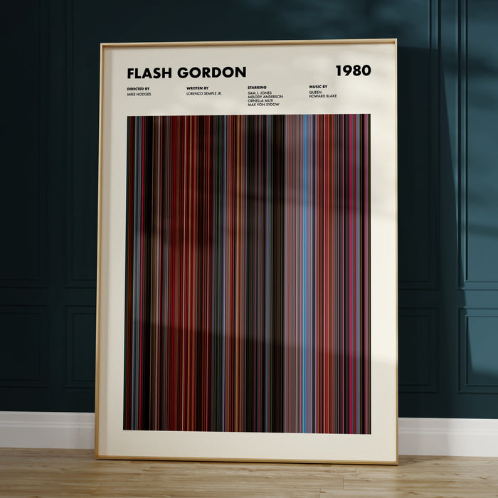 Flash Gordon Movie Barcode Poster