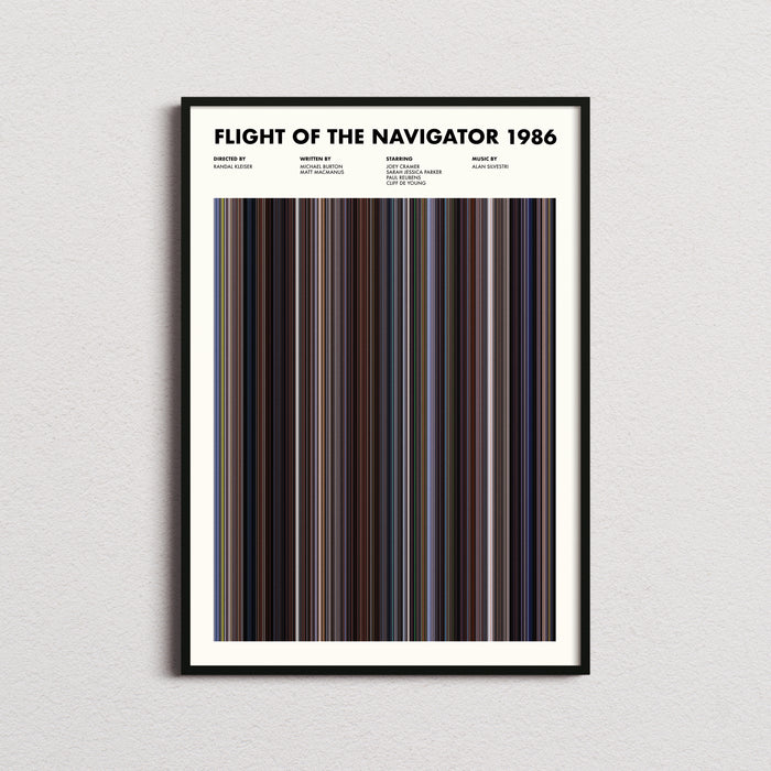 Flight of the Navigator Movie Barcode Poster