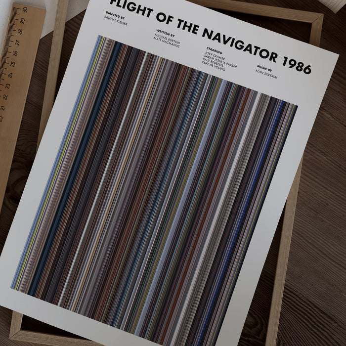 Flight of the Navigator Movie Barcode Poster