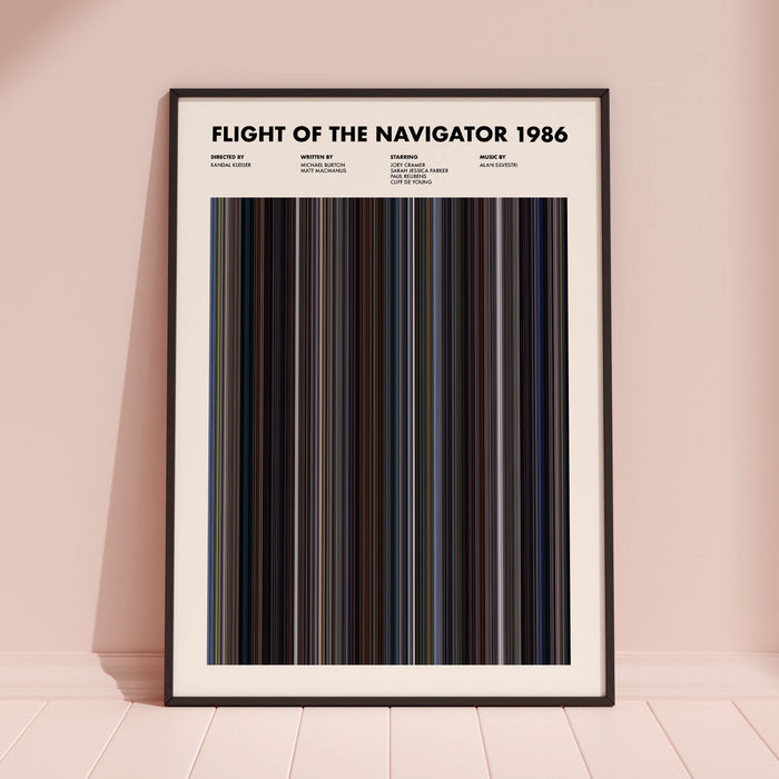 Flight of the Navigator Movie Barcode Poster