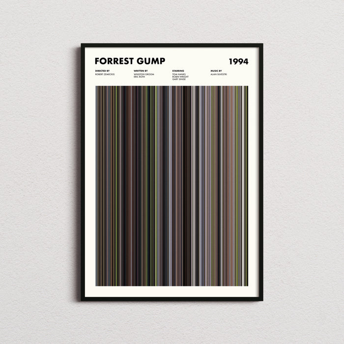 Forrest Gump Movie Barcode Poster