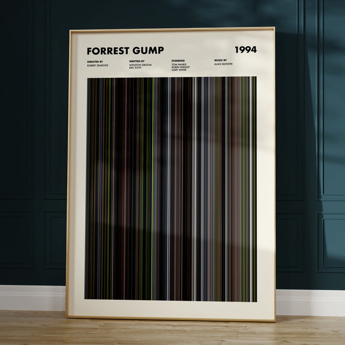 Forrest Gump Movie Barcode Poster