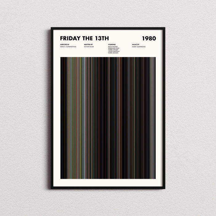 Friday The 13th Movie Barcode Poster