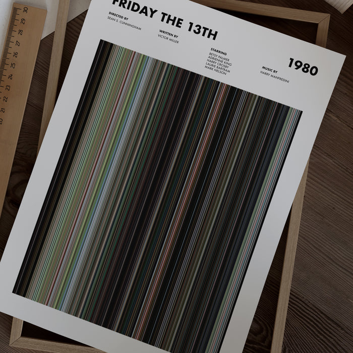 Friday The 13th Movie Barcode Poster