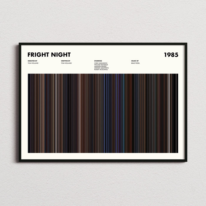 Fright Night Movie Barcode Poster