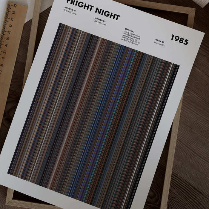 Fright Night Movie Barcode Poster