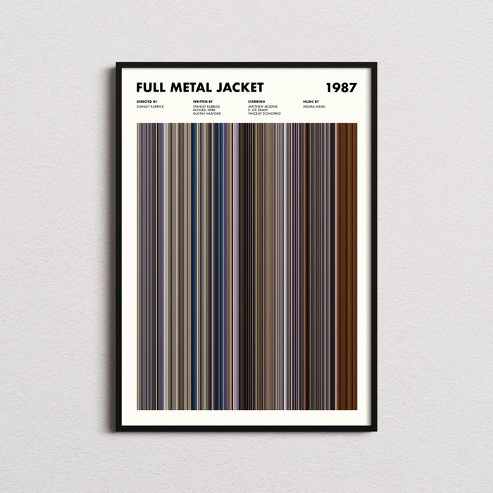 Full Metal Jacket Movie Barcode Poster