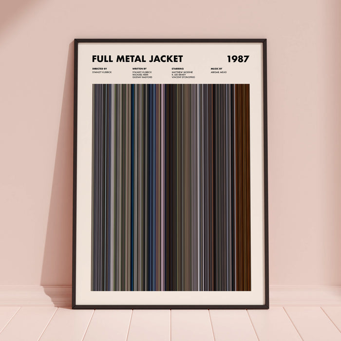 Full Metal Jacket Movie Barcode Poster