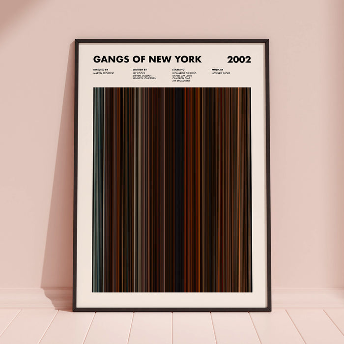 Gangs of New York Movie Barcode Poster