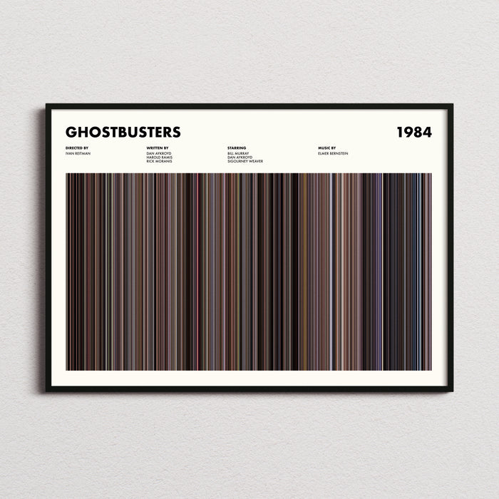 Ghostbusters Movie Barcode Poster