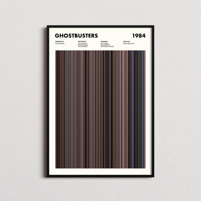 Ghostbusters Movie Barcode Poster