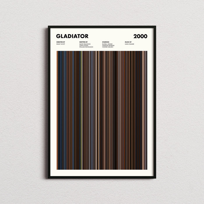 Gladiator Movie Barcode Poster