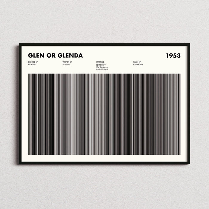 Glen or Glenda Movie Barcode Movie Barcode Poster