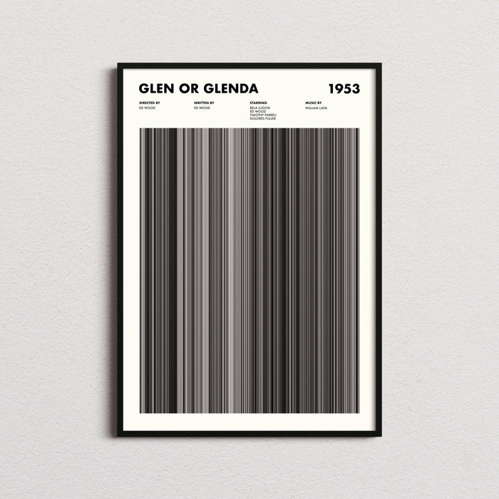 Glen or Glenda Movie Barcode Movie Barcode Poster