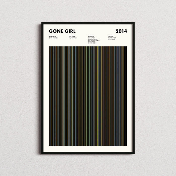 Gone Girl Movie Barcode Poster