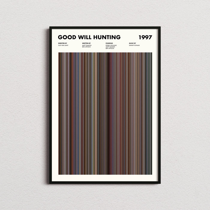 Good Will Hunting Movie Barcode Poster