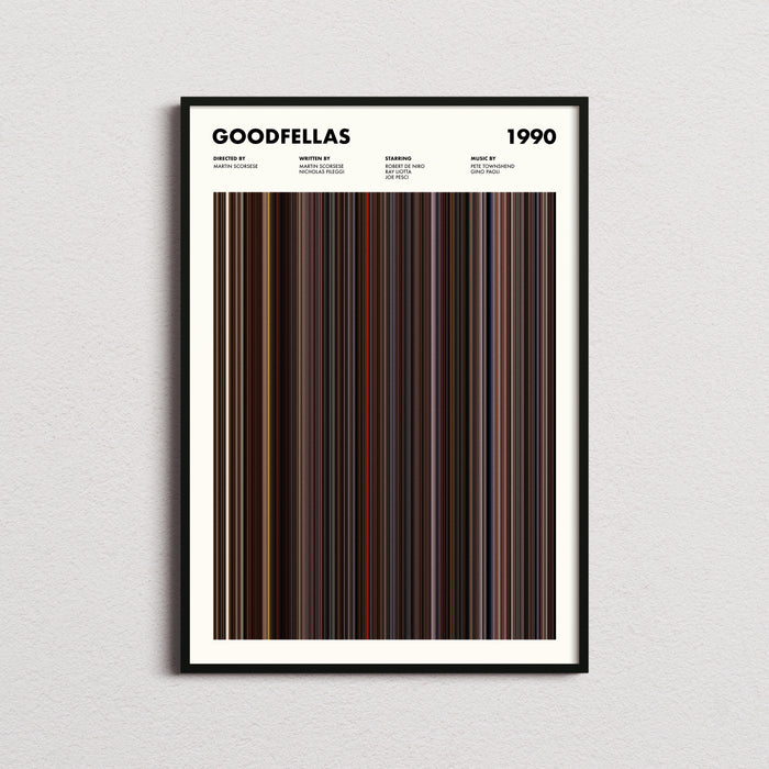 Goodfellas Movie Barcode Poster