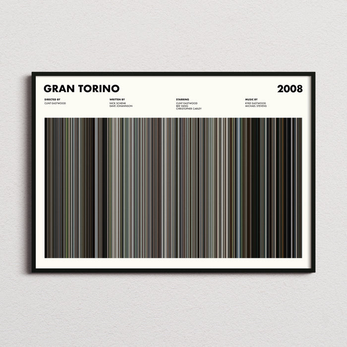 Gran Torino Movie Barcode Poster