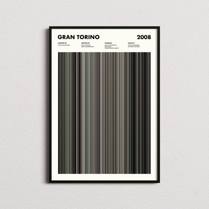 Gran Torino Movie Barcode Poster