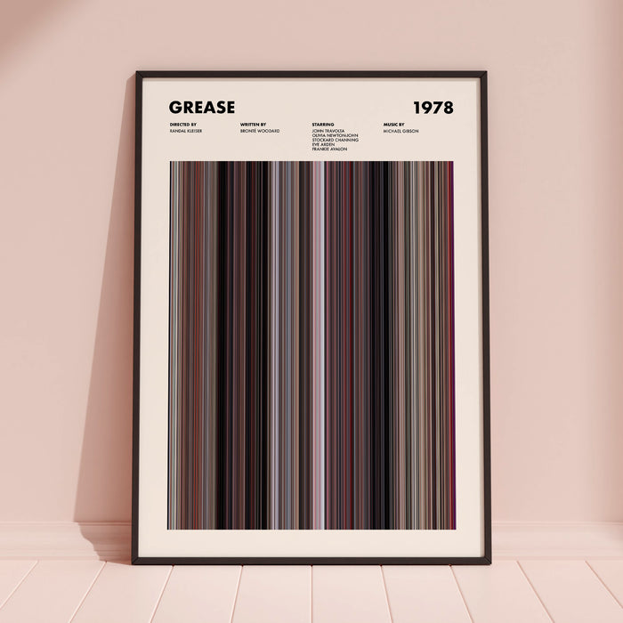 Grease Movie Barcode Movie Barcode Poster