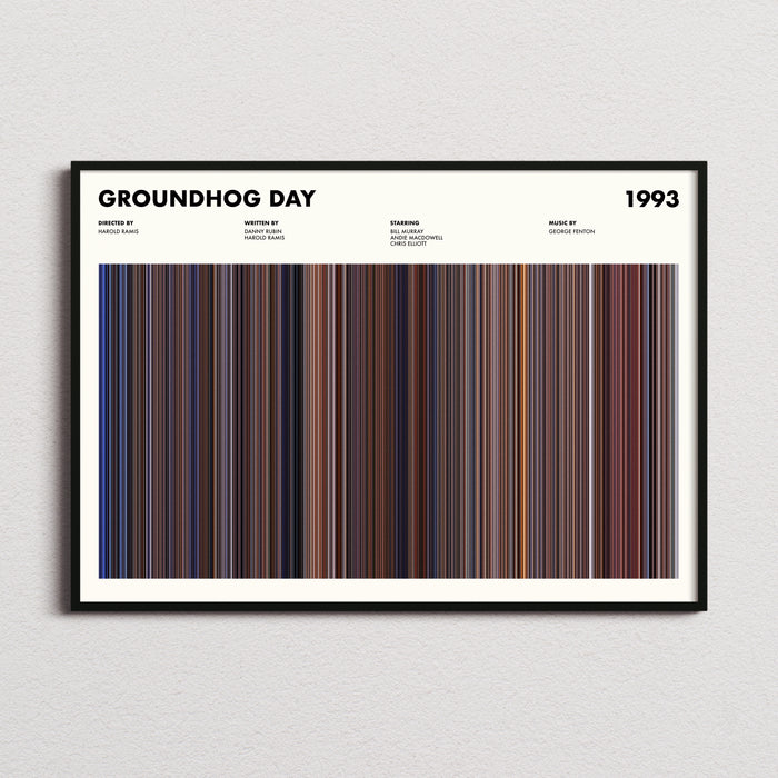 Groundhog Day Movie Barcode Poster