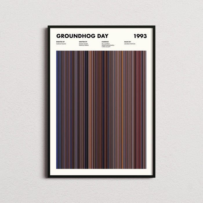 Groundhog Day Movie Barcode Poster