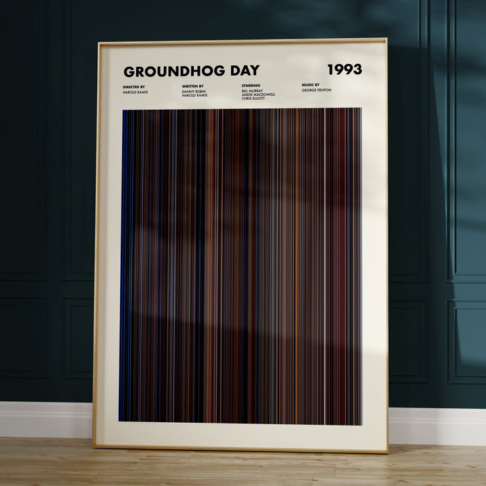 Groundhog Day Movie Barcode Poster