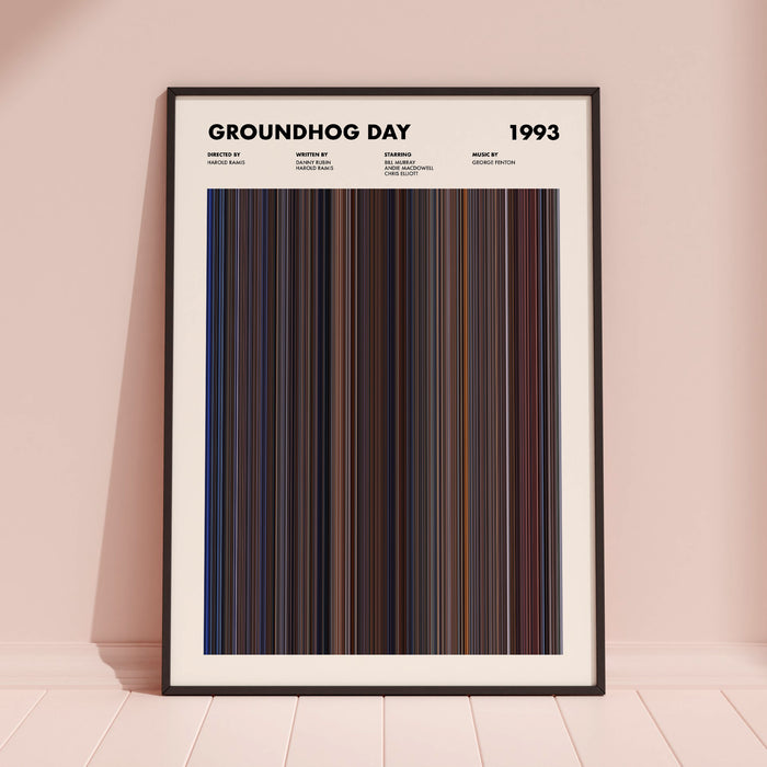 Groundhog Day Movie Barcode Poster