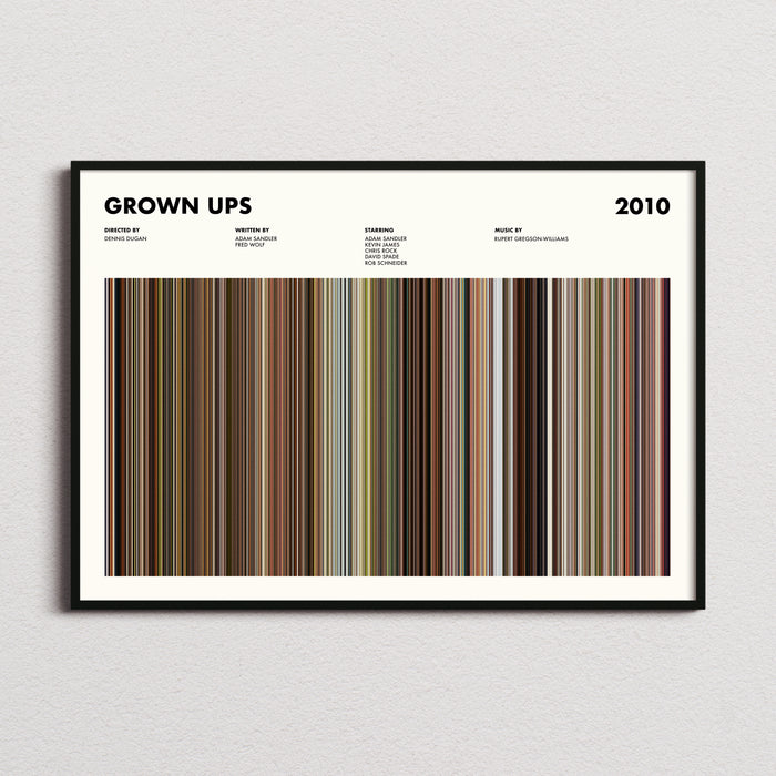 Grown Ups Movie Barcode Poster