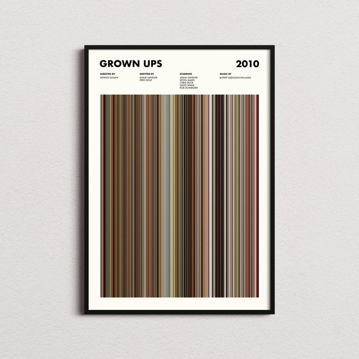 Grown Ups Movie Barcode Poster