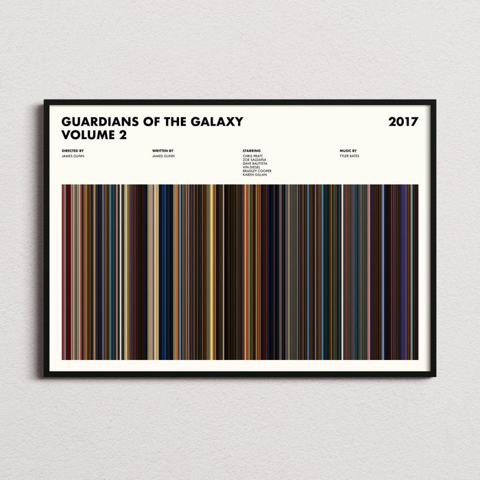 Guardians of the Galaxy Vol 2 Movie Barcode Poster